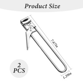 RVSWIHFA Jar Opener，2pcs One-Touch Adjustable Jar Opener & Can Opener – Ergonomic, Anti-Slip, Stainless Steel – Ideal for Seniors with Arthritis – Multifunctional Kitchen Essential