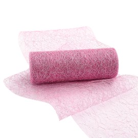 Table Runner Roll, Table Runner Christmas Paper Roll, Table Runner Gold and Silver, Wedding Table Runner, Non-Woven Table Runner for Party, Christmas, Wedding Decoration (Pink, 15 x 900 cm)