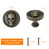 BAMI-LEE House Vintage Skull Knob, 6 pcs Single Hole Cabinets