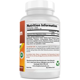 Best Naturals Best Naturals Magnesium oxide 500 mg 180 tablets