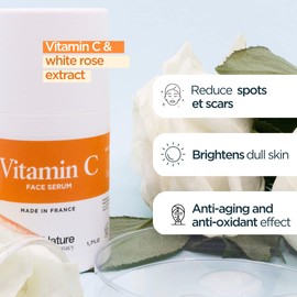 Vitamin C Brightening Serum 50 ML - 99% Natural Ingredients for Sensitive Skin - Pigmentation Serum - Antioxidant Serum & Dark Spot Remover for Face - Anti Ageing Serum for Face for Women and Men