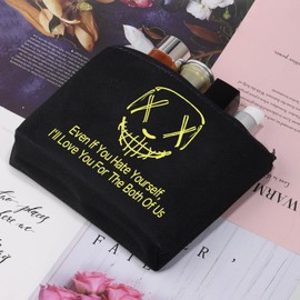 CMNIM God Fury Merchandise Legacy of Gods Makeup Bag for Romance Book Lover Gift Rina Books Cosmetic Bag Bookish Gifts (Hate Yourself MB)