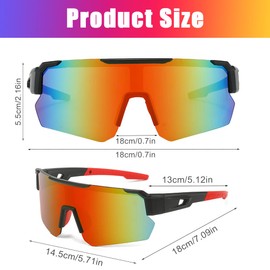 DAJASD Fast Glasses Rave, Pack of 2 Sports Sunglasses, Polarised Cycling Glasses, Windproof Cycling Glasses, UV400 Safety Glasses, Quick Glasses for Men Women for Fishing, Road Bike, Sports