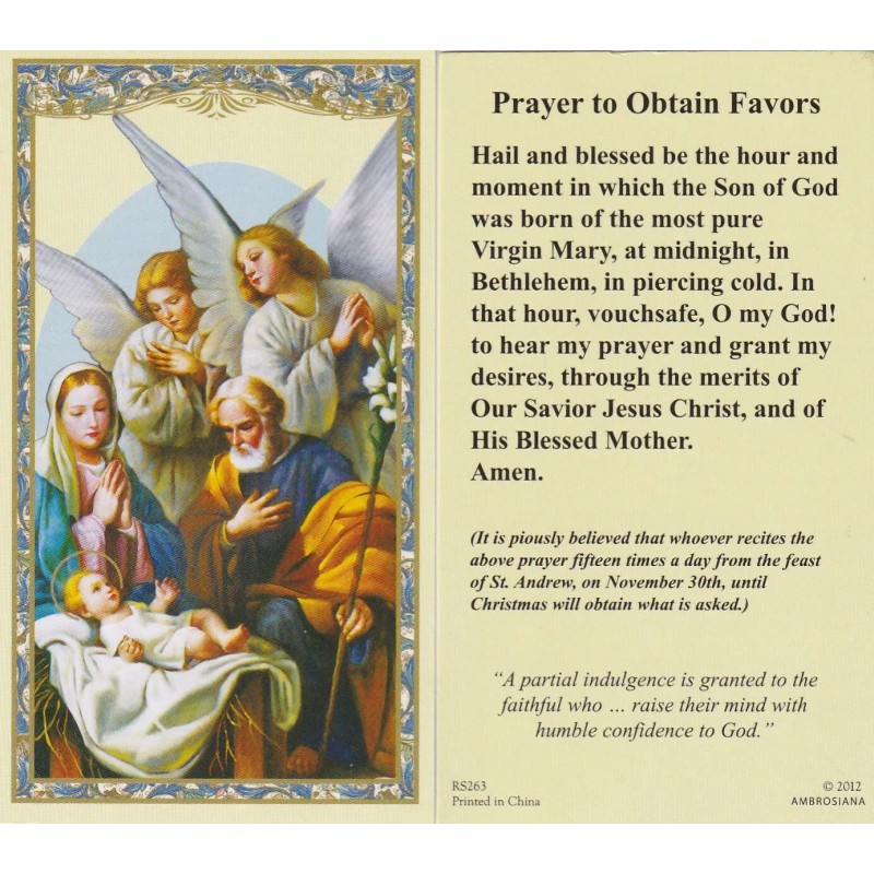 *Christmas Holy Card"Jesus*Mar