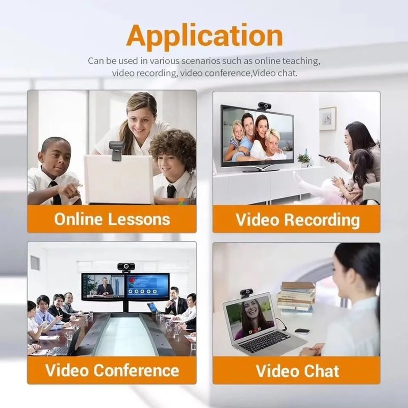 1080P Webcam with Microphone, HD Webcam HD 1080P AutoFocus Webcam