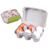 Lelin 6pcs Artificial Wooden Eggs Box Preschool Educational Kitchen Toys