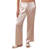 Ekouaer Womens Silk Satin Wide Leg Pajama Sleep Pants Casual