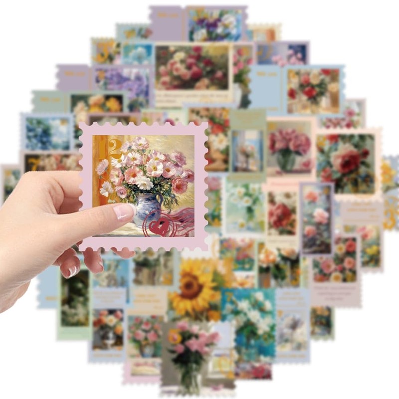 Stamp Sticker Set 50 Pieces Cute Decoration for Car Laptop