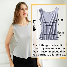 Silk Women's Vest-Soft Mulberry Silk Double-Sided Knit Tank Top,Round Neck Cute Summer Top Loose Fit,Summer Vest (US, Alpha, X-Large, Regular, Regular, Beige)