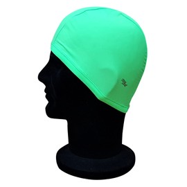 Blue Reef Elasticated Spandex Stretchy Anti Tear Easy Fit Plain Non Waterproof Deluxe Pull On Swimming Hat Swim Cap One Size Suitable For All Ages 3+ Years (Green)