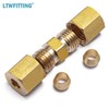 LTWFITTING 3/16-Inch OD Compression Union,Brass Compression Fitting(Pack of 10)