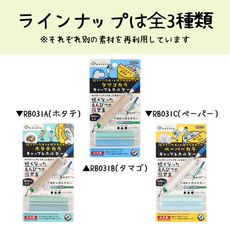 Kutsuwa RB031A-5P Pencil Cap, Scallop Cap & Holder, 5 Pack