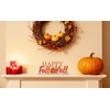 Metal Happy Fall Y'all Sign for Indoor Home Office Shelf