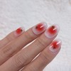 Tomato Cheek Handmade Nail Tips - Petit Square / 토마토