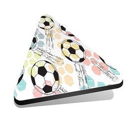 1x Triangle MDF Magnet 6cm - Pastel Football Theme Team Sports Soccer - Fridge Locker Office Whiteboard Toolbox #170030