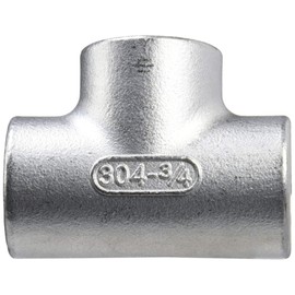 SANEI JTS770B-20 Pipe Parts, Stainless Steel Cheese, T-Shaped Branch in the Middle of Piping Rc3/4