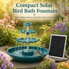 3-Tier Solar Bird Bath Fountain with 3.5W Detachable Solar Panel