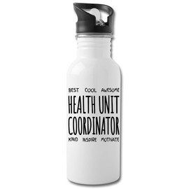 Shirt Luv Health Unit Coordinator Water Bottle Gifts Funny Appreciation Thank You For Men Women 20 fl oz Bottle White