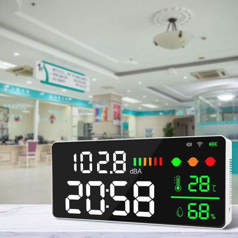 11in Large Screen Decibel Meter WIFI LED Display Temperature Humidity