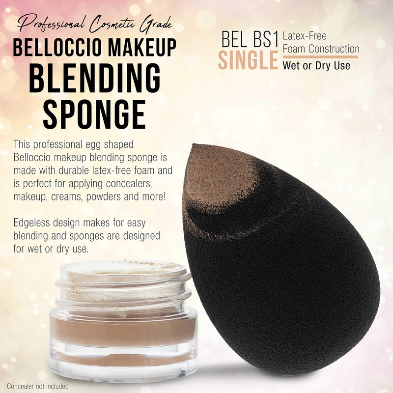 1 Belloccio Beauty Cosmetic Makeup Sponge - Egg Shaped Blender