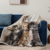 Mounidso Cat Blanket, Kitten Flannel Blanket Gifts for Women, Soft
