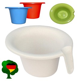 Kabea Abhato Nappy Free Oval with Handle (Original Asia/China Potty Successor Model) for Baby (Organic Plastic, Cream Speckled)