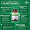 Zazzee USDA Organic Odorless Garlic 20:1 Extract, 5000 mg Strength,
