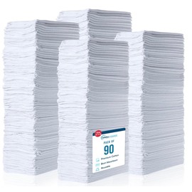 Simpli-Magic Cotton Shop Towels, Commercial Grade White, 90 Pack, Size: 14" x 12"