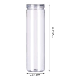 3Pcs Clear Plastic Food Storage Jar with Lid, Plastic Spaghetti Pasta Containers with Screw on Lids for Dry Goods, Noodles, Spices and More
