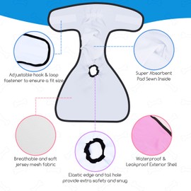 Nobleza Washable Dog Nappies for Female Dogs, Reusable Hygienic Dog Nappies, Highly Absorbent Dog Panties Heat (M Waist 32-37.5 cm, Pack of 3, Blue, Pink and Purple)