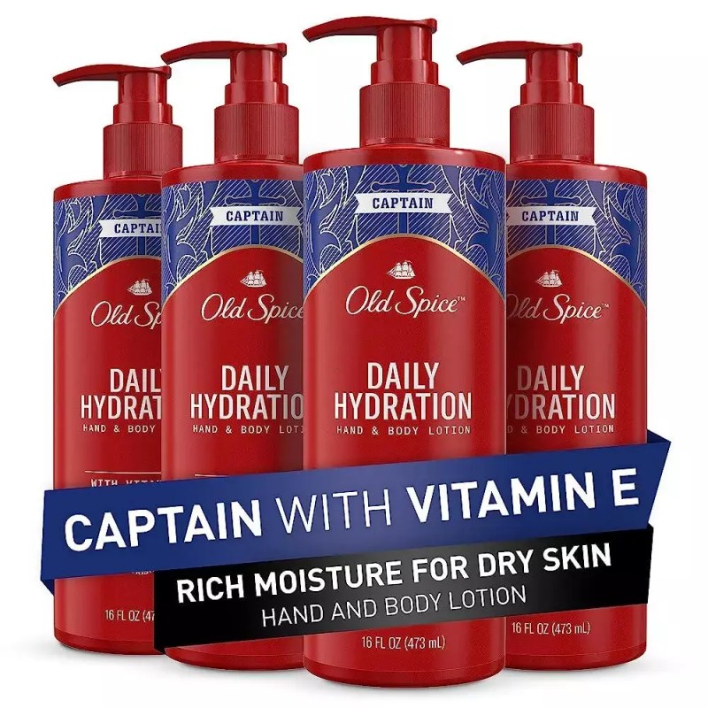 Old Spice Daily Hydration 핸드 바디 로션, 남성용, 비타민 E