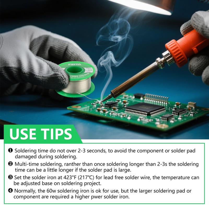 FEITA Sn99.3-Cu0.7 Lead Free Tin Rosin Core Solder Wire for