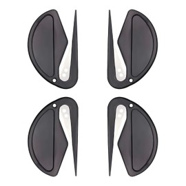 Black Letter Opener, 4 Package, Mini Size, Lightweight Portable Envelope Opener, Stationery Cutter, Unpacking Cutter, Letter Paper Splitter, Convenient Stationery and Office Supplies (4 Pack, Black)