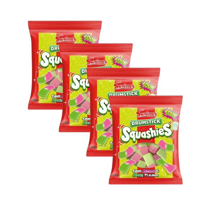 Squashies Drumsticks Sharing Bag Bundle - Sour Cherry & Apple
