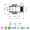 SmartProduct PP Coupling MDPE 25 mm x 3/4 Inch with