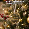 50th Wedding, 50th for Couple, 3" Glass Ornament for Golden