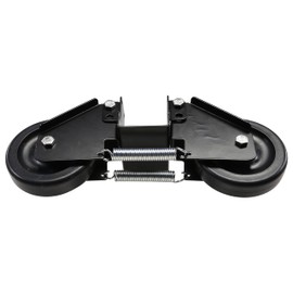 Plum Fittings Heavy Duty Double 4" Roller Gate Wheels for Vinyl Fence Gates Up to 2" Wide