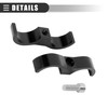 Motoforti Universal AN12 24mm Hose Separator Clamp,Aluminum Alloy, Black, 4pcs