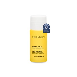 Farmacy Honey Milk Face Essence - Hydrating Milky Toner with Honey, Ceramides + Chamomile - Helps Strengthen Skin Barrier + Replenish Moisture - Soothing + Calming Skincare (10ml)