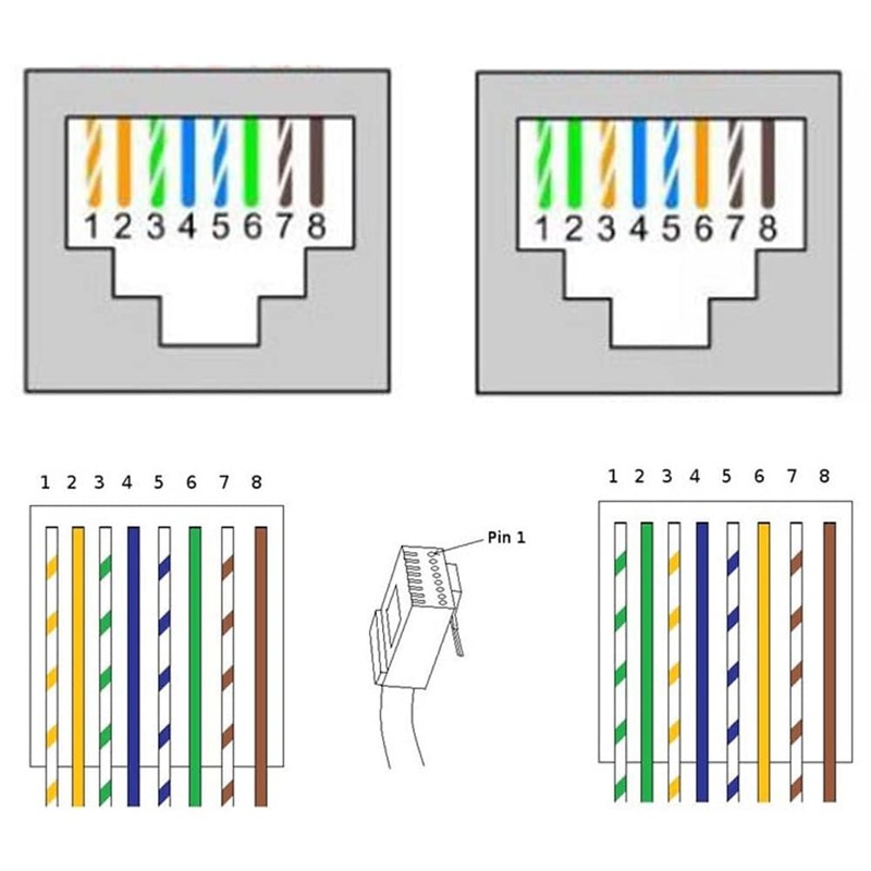 PENGLIN RJ45 8P8C DIN Rail Mount Ethernet Connector Distribution Breakout