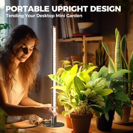 Barrina Standing Grow Light for Indoor Plants, 20W 2FT Desk LED Plant Light, Hanging and Standing, Table Top Full Spectrum Vertical Grow Lights with Stand and On/Off Switch, Ideal for Plants Growth