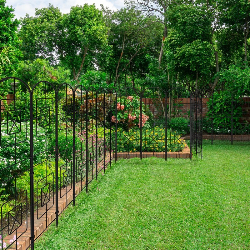 Skcoipsra Decorative Garden Fence 10 Pack, 38in(H) x 10.5ft(L) Animal