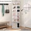 Aosute 360° Rotating Shoe Storage Tower, White, 7-Tier Display Rack