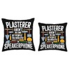 Plasterer Trowel Job Profession Plaster Construction Worker Throw Pillow