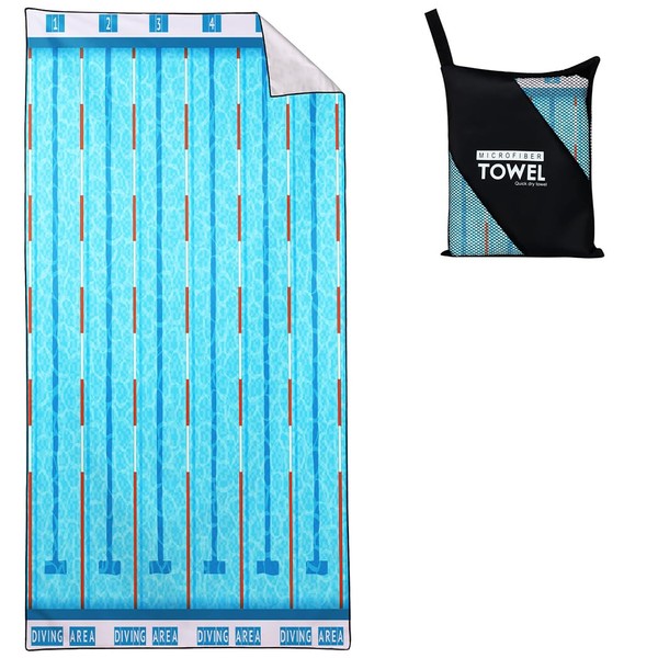 Violetpos Competitions with Swimming Pool Beach Towel 90 x 180