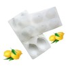 Molde De Limón De Silicona 3d De 6 Cavidades Para Hornear Postres Blanco