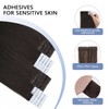 COOKAYU Invisible Tape in Hair Extensions, Darkest Brown 22Inch 50g