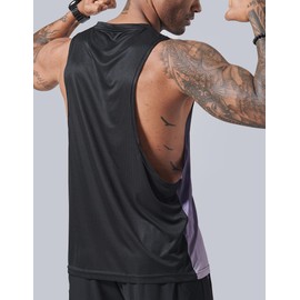 3 Pack Mens Dry Fit Cut Off Muscle Shirts, Sleeveless Workout Shirts, Athletic Tank Tops for Gym Running (X-Large)