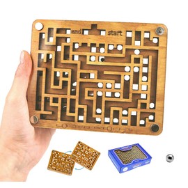 Logica Giochi - Labirinto di Cnosso - Rompicapo Labirinto in Legno - Difficoltà 5/6 Incredibile - Serie Euclide