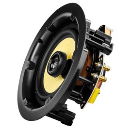 OSD Audio 6.5" in Ceiling Speaker Pair 180W, Trimless Magnetic Grille, Pivoting Tweeter, Paintable Grille ACE650